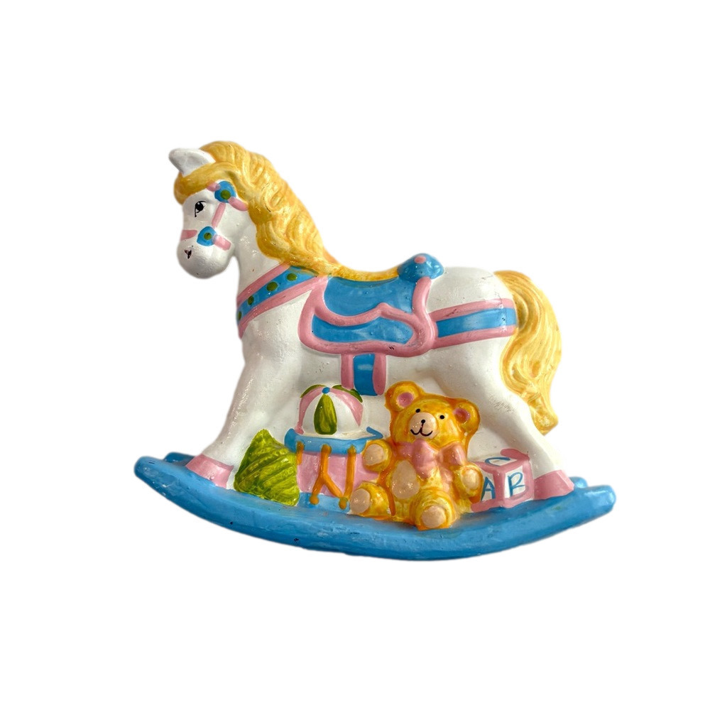 Vintage Kids Girls 1982 Enesco Rocking Horse Piggy Bank